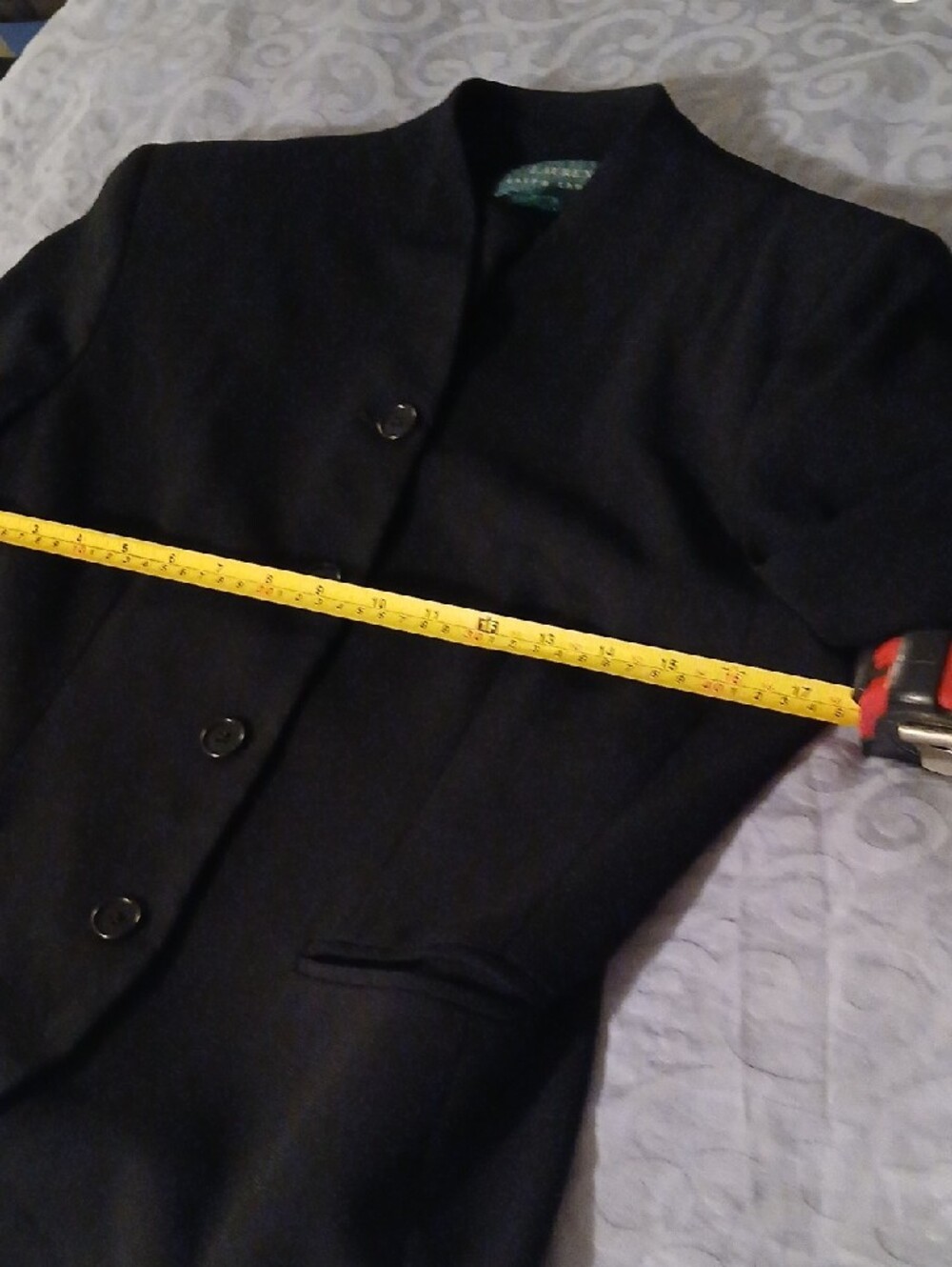 Ralph Lauren Black Business Cadual Tailored Blazer Jacket Button Cuff